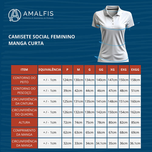 Camisa Social Feminina para Secretária Manga Curta Premium