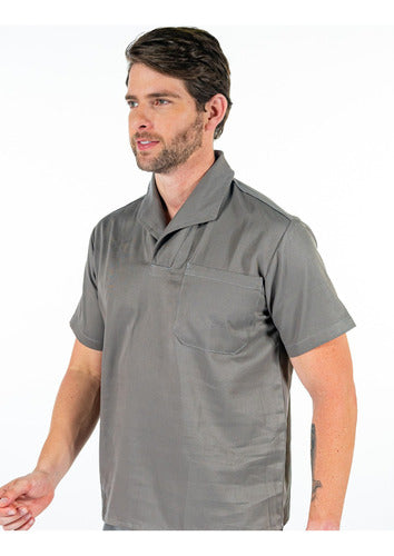 Camisa Jaleco Gola Italiana Profissional Para Obra E Serviços