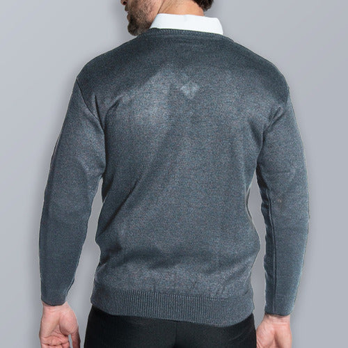 Blusa De Lã Gola V Lisa Em Tricot Casual Básico para Dia a Dia