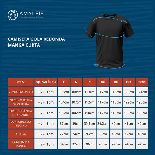 Kit 5 Camisas Masc. Gola Redonda Caimento E Conforto Premium