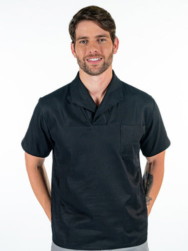 Camisa Jaleco Gola Italiana Profissional Para Obra E Serviços