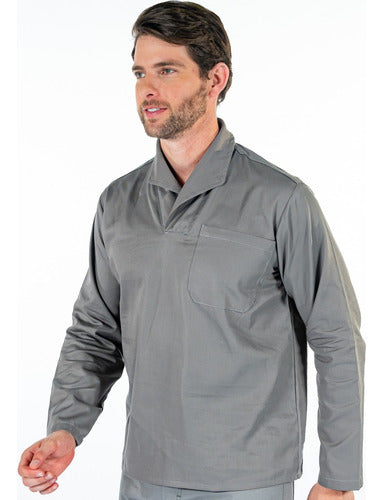 Camisa Gola Italiana Uniforme para Mecânico Manga Longa