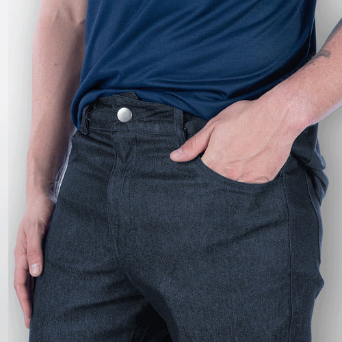 Calça Jeans Masculina Azul Casual, Básica E Muito Reforçada