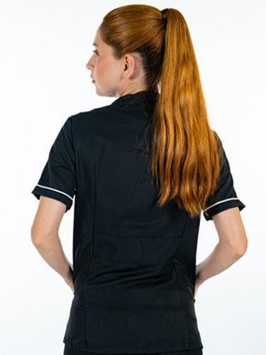 Kit 2 Conjuntos Uniforme Jaleco E Calça Para Faxineira E Babá