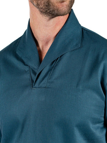 Camisa Jaleco Gola Italiana Profissional Para Obra E Serviços