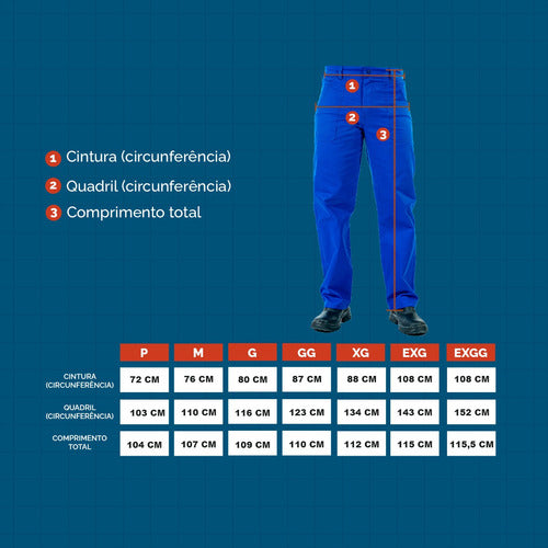 Calça Meio Cós Reforçada: Uniforme Forte Para Encanador