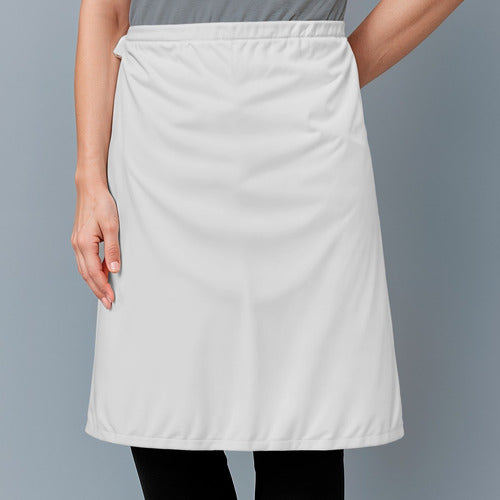 Avental Meia Cintura Branco Para Chef Cozinheiro Profissional