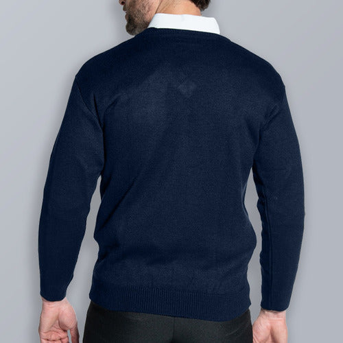 Blusa De Lã Gola V Lisa Em Tricot Casual Básico para Dia a Dia