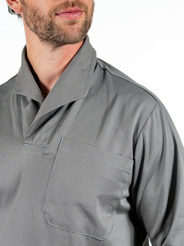 Camisa Gola Italiana Uniforme para Mecânico Manga Longa
