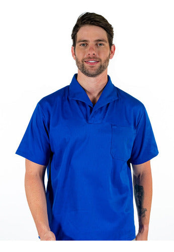 Camisa Jaleco Gola Italiana Profissional Para Obra E Serviços