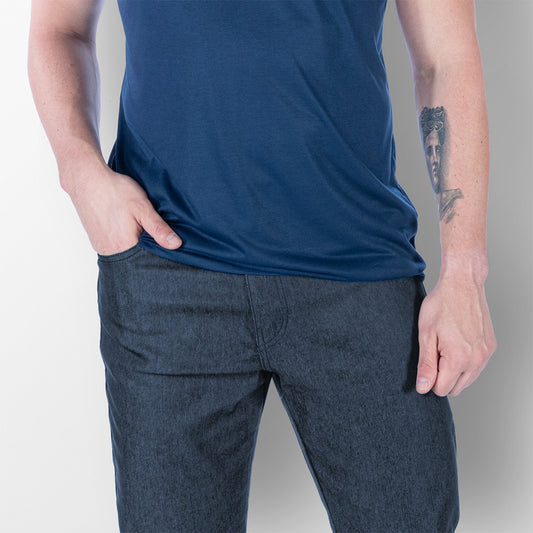 Calça Jeans Masculina Azul Casual, Básica E Muito Reforçada