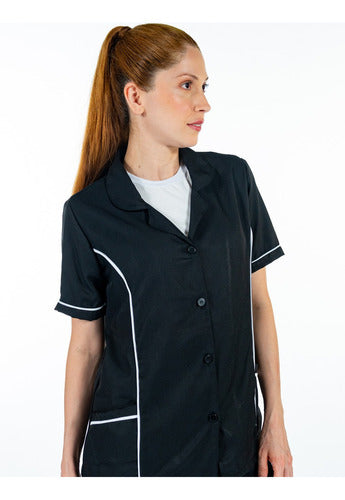 Kit 2 Conjuntos Uniforme Jaleco E Calça Para Faxineira E Babá