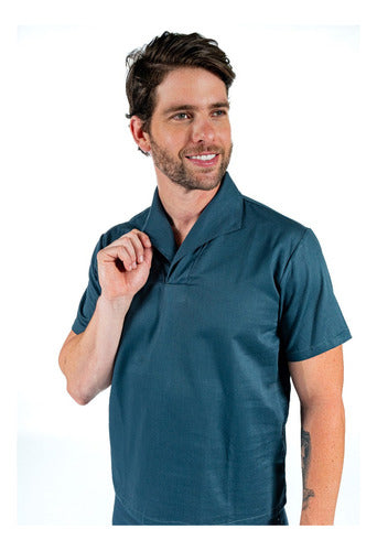 Camisa Jaleco Gola Italiana Profissional Para Obra E Serviços