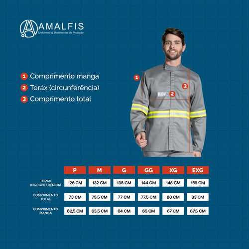Uniforme Técnico Nr10 Anti Chama Com Ca Classe 2 Risco 2 Pv