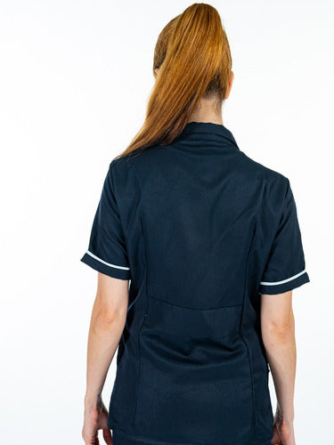 Kit 2 Conjuntos Uniforme Jaleco E Calça Para Faxineira E Babá
