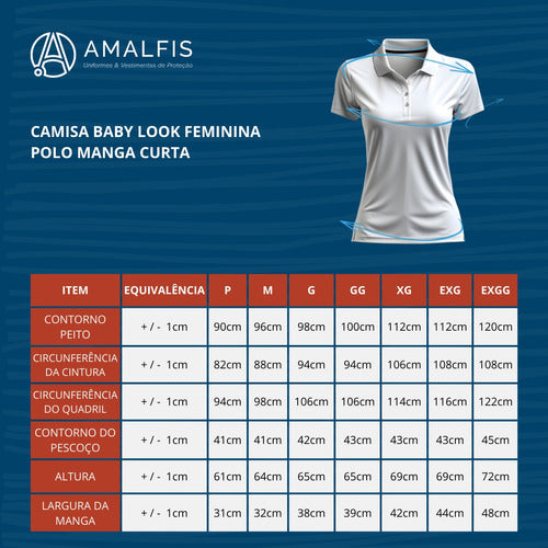 Baby Look Polo Feminina Premium Para Trabalho Visual Moderno