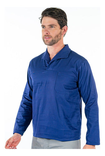 Camisa Gola Italiana Uniforme para Mecânico Manga Longa