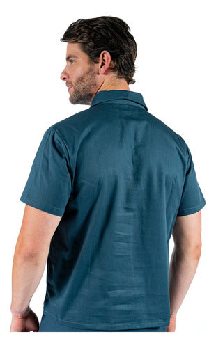 Camisa Jaleco Gola Italiana Profissional Para Obra E Serviços