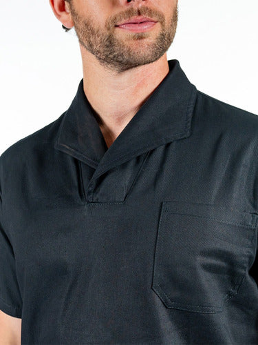 Camisa Jaleco Gola Italiana Profissional Para Obra E Serviços