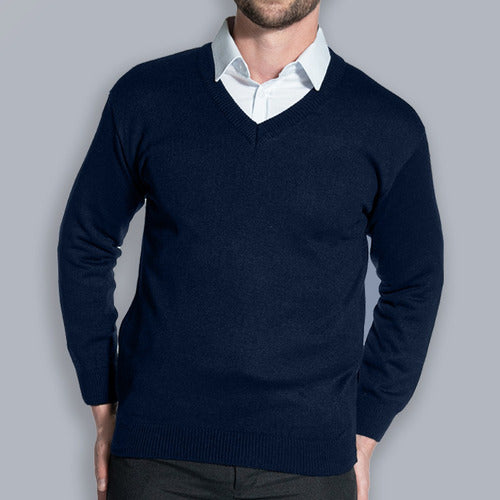 Blusa De Lã Gola V Lisa Em Tricot Casual Básico para Dia a Dia