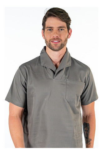 Camisa Jaleco Gola Italiana Profissional Para Obra E Serviços