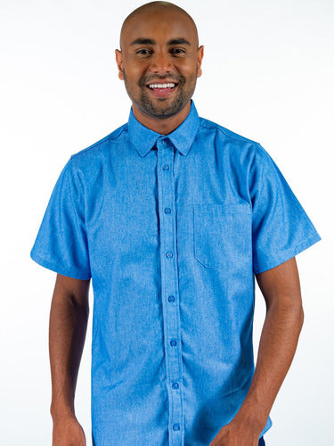 Camisa Social  Masculino Manga Curta Para Administrativo Premium