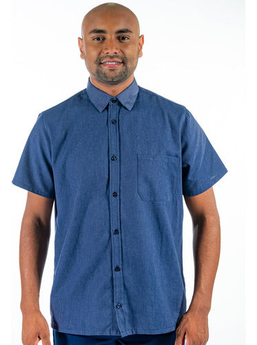 Camisa Social  Masculino Manga Curta Para Administrativo Premium