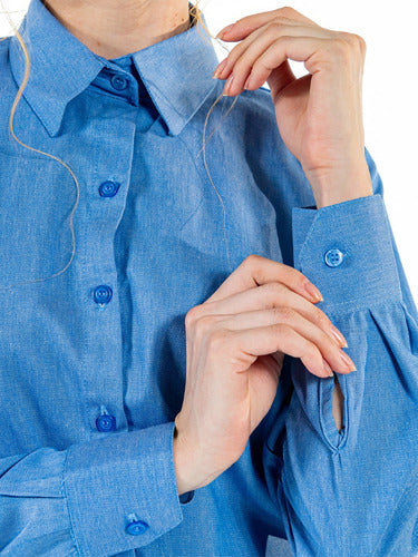 Camisa Social Básica Feminina Uniforme Para Rotina Confortável