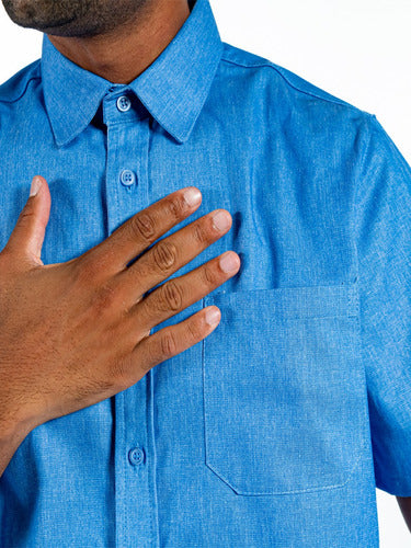 Camisa Social  Masculino Manga Curta Para Administrativo Premium