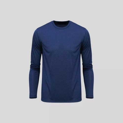 Camiseta Lisa Manga Longa Dry Fit Uv 50 Leve E Confortável