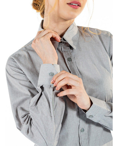 Camisa Social Básica Feminina Uniforme Para Rotina Confortável