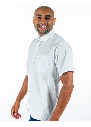 Camisa Social  Masculino Manga Curta Para Administrativo Premium
