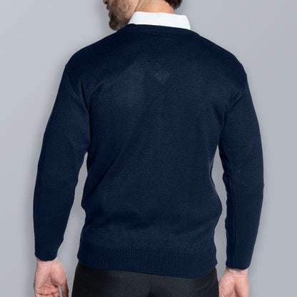 Blusa De Lã Gola V Lisa Em Tricot Casual Básico para Dia a Dia