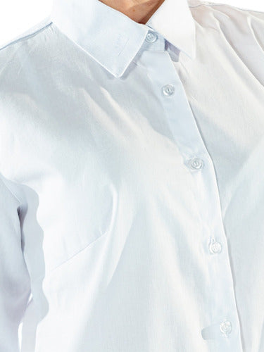 Camisa Social Básica Feminina Uniforme Para Rotina Confortável