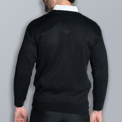 Blusa De Lã Gola V Lisa Em Tricot Casual Básico para Dia a Dia