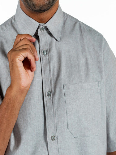 Camisa Social  Masculino Manga Curta Para Administrativo Premium