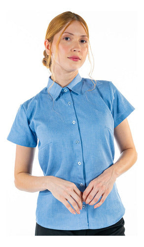 Camisa Social  Feminina para Secretária Manga Curta Premium