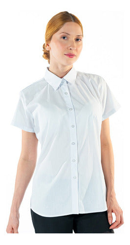 Camisa Social  Feminina para Secretária Manga Curta Premium