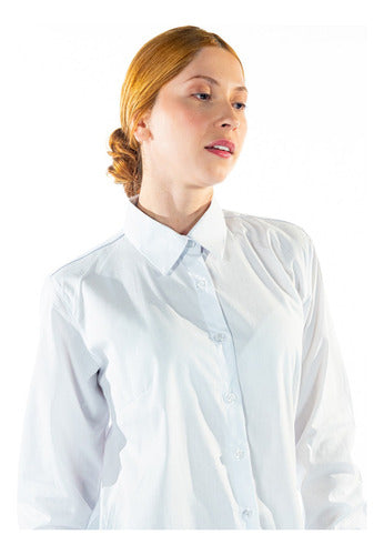 Camisa Social Básica Feminina Uniforme Para Rotina Confortável